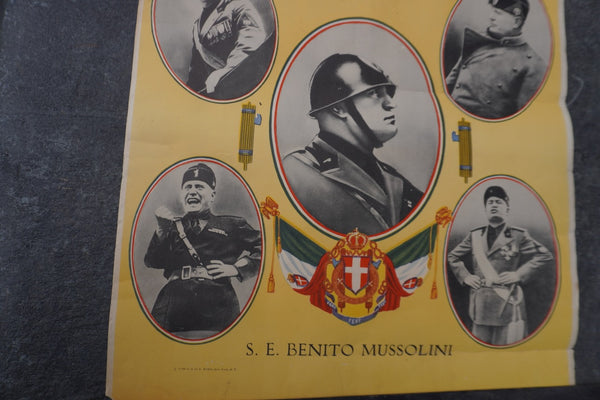 Original Italian Propaganda Poster for Mussolini AP2013