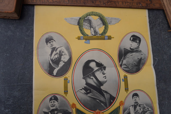 Original Italian Propaganda Poster for Mussolini AP2013