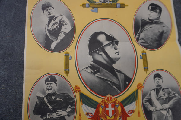 Original Italian Propaganda Poster for Mussolini AP2013