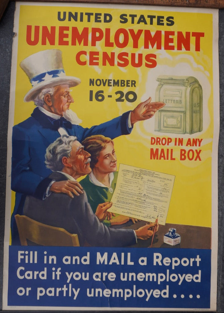 U.S. Unemployment Census Poster 1937 AP2015