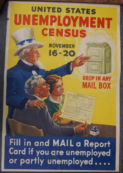 U.S. Unemployment Census Poster 1937 AP2015