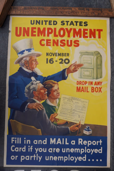 U.S. Unemployment Census Poster 1937 AP2015