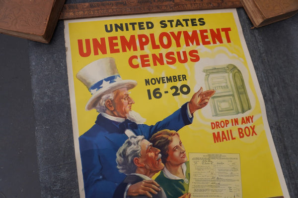 U.S. Unemployment Census Poster 1937 AP2015