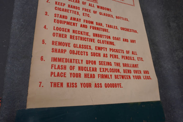Kiss Your Ass Goodbye, Anti-Nuclear Poster, Original AP2016