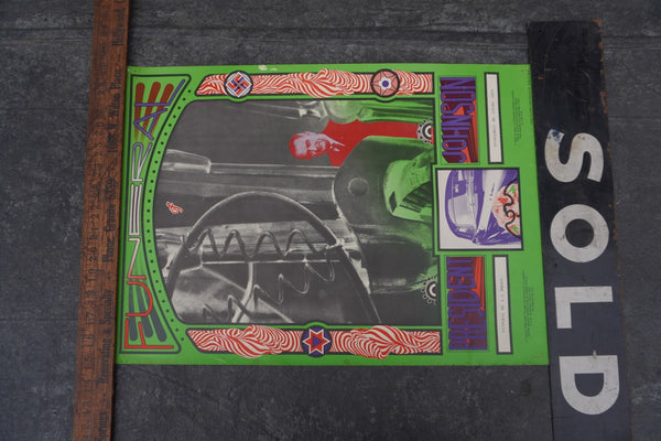 Psychedelic Poster of President Johnson by Angry Arts AP2019