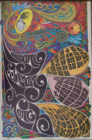 Psychedelic Calendar Poster by Carson Morris AP2020