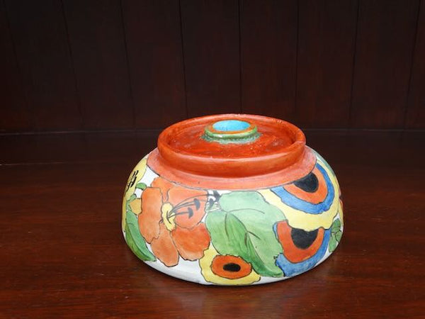 Bauer Plain ware Hand Decorated Spice Jar B3237