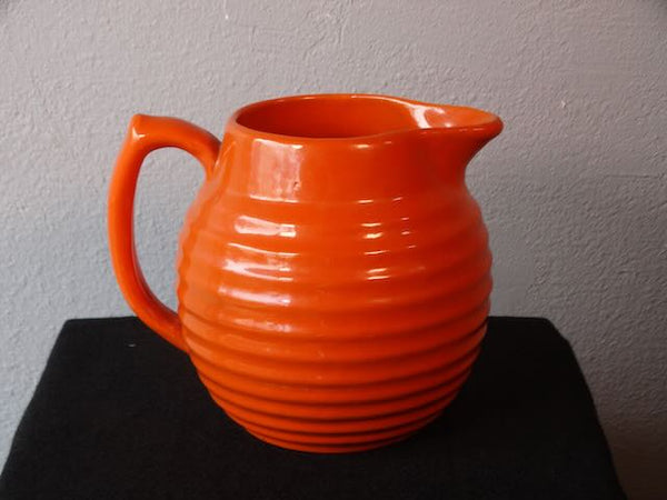 Bauer Pottery of Los Angeles Orange Ring ware Pitcher