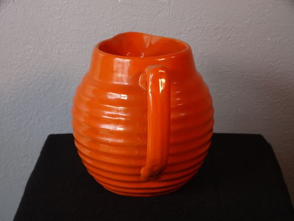 Bauer Pottery of Los Angeles Orange Ring ware Pitcher