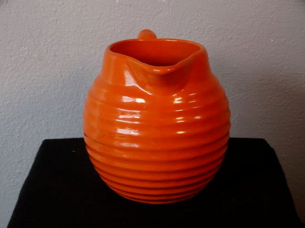 Bauer Pottery of Los Angeles Orange Ring ware Pitcher