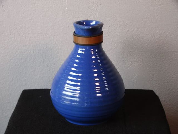 Bauer Pottery of Los Angeles cobalt Ring Ware Worlds fair Carafe B3245