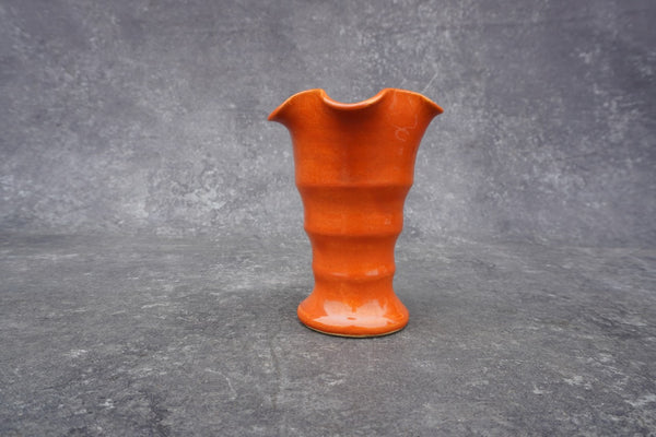 Bauer Matt Carlton Orange Ruffle Vase B3266