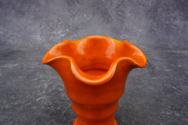 Bauer Matt Carlton Orange Ruffle Vase B3266