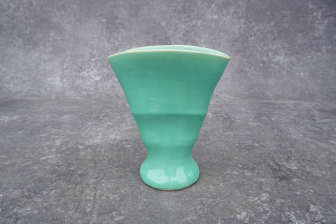 Bauer Matt Carlton Jade Green Fan Vase B3267