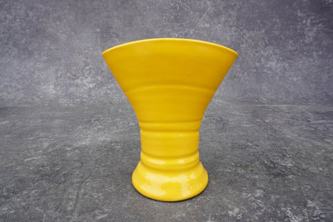 Bauer Matt Carlton Yellow Fan Vase B3268