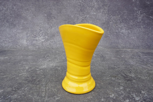 Bauer Matt Carlton Yellow Fan Vase B3268