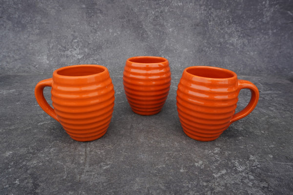 Orange Bauer Ringware Barrel Mugs B3274