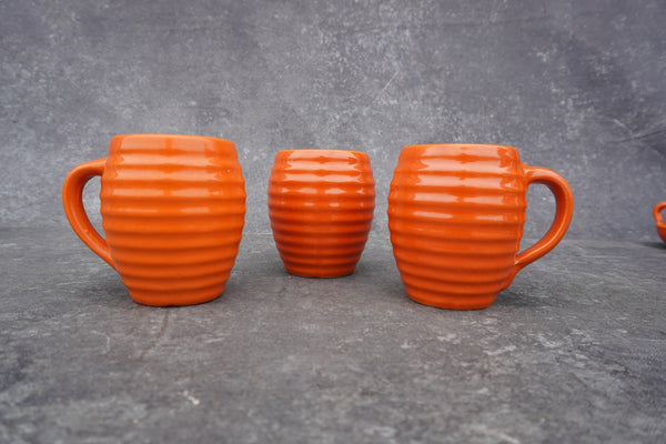 Orange Bauer Ringware Barrel Mugs B3274