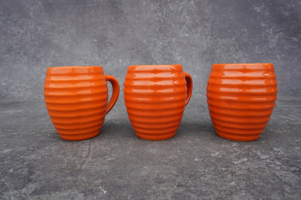 Orange Bauer Ringware Barrel Mugs B3274