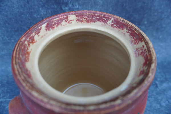 Stoneware Mexicana Cookie Jar - Hand-painted 1930s B3289