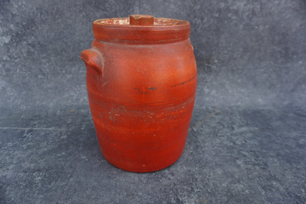 Stoneware Mexicana Cookie Jar - Hand-painted 1930s B3289