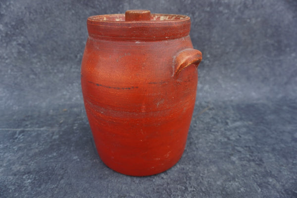 Stoneware Mexicana Cookie Jar - Hand-painted 1930s B3289