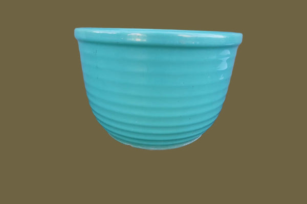 Bauer Ringware Squat Jardiniere in Turquoise B3298