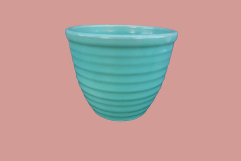 Bauer Ringware Jardiniere in Turquoise B3299