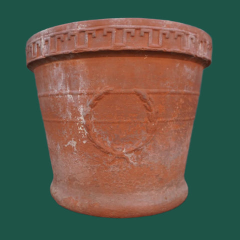 Bauer Redware Laurel Pot 1920s  B3305