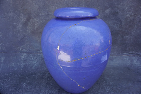 Cobalt Blue Bauer Oil Jar B3306