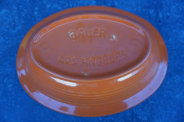 Oval Bauer Vegetable Bowl in Orange B3312