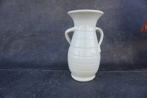 Rare Bauer Matt Carlton Tall Vase in White B3314