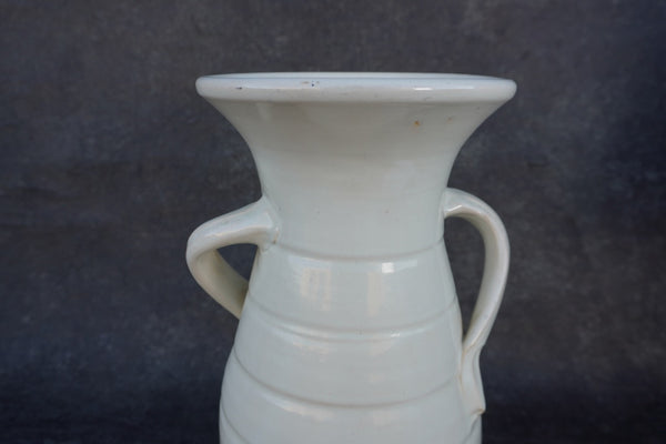 Rare Bauer Matt Carlton Tall Vase in White B3314