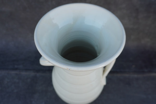 Rare Bauer Matt Carlton Tall Vase in White B3314