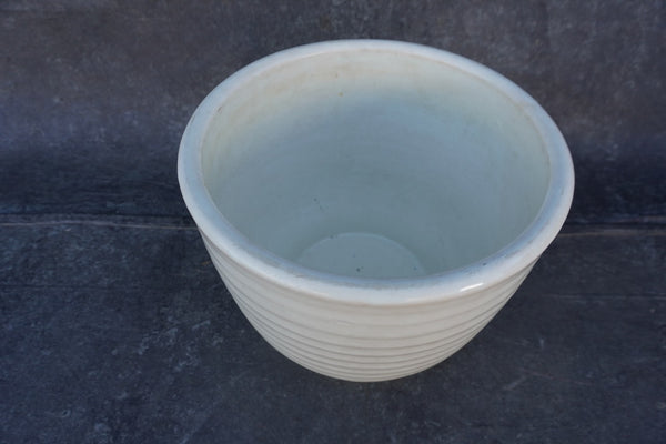 Rare White Bauer Ringware Jardinière B3318