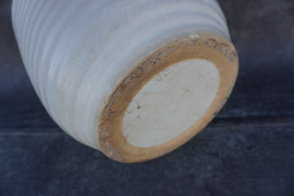 Rare White Bauer Ringware Jardinière B3318