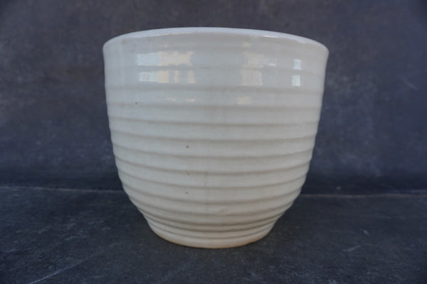 Rare White Bauer Ringware Jardinière B3318