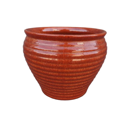 Bauer High Fire Ring Ware Jardinière in Rust Brown B3324