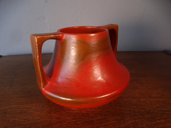 Catalina Island Pottery Two-Handled Vase in Toyon Red C671