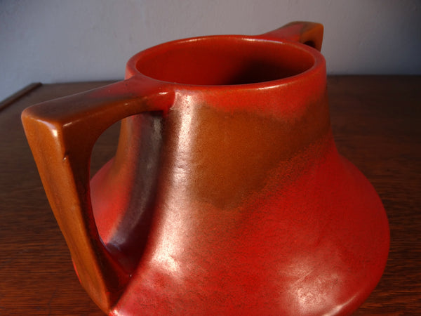 Catalina Island Pottery Two-Handled Vase in Toyon Red C671