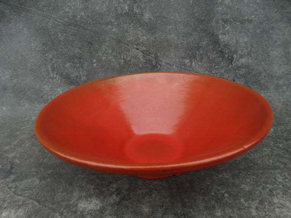 Catalina Island Red Clay Chevron Conical Bowl in Toyon Red C672