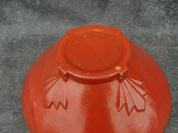 Catalina Island Red Clay Chevron Conical Bowl in Toyon Red C672