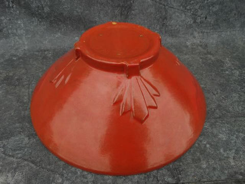 Catalina Island Red Clay Chevron Conical Bowl in Toyon Red C672