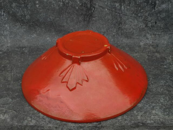 Catalina Island Red Clay Chevron Conical Bowl in Toyon Red C672