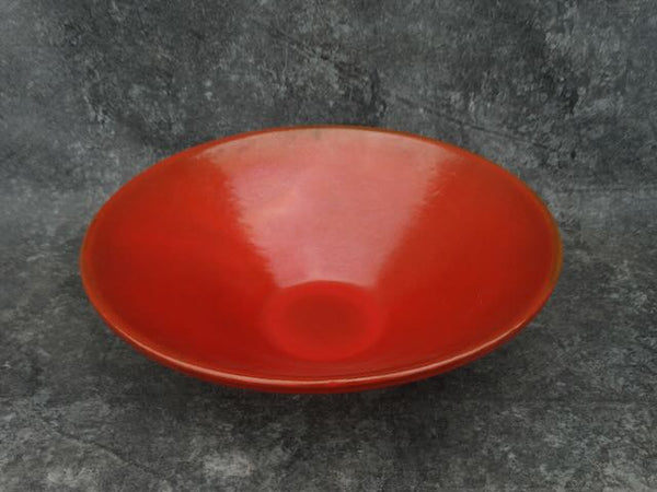 Catalina Island Red Clay Chevron Conical Bowl in Toyon Red C672