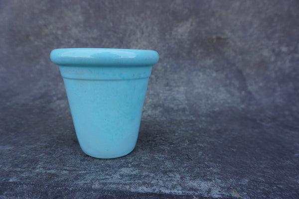 Catalina Island Pottery Turquoise Cachepot C697