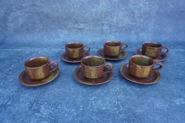 Roan Iron Mountain Stoneware Mug & Saucer. CA2057