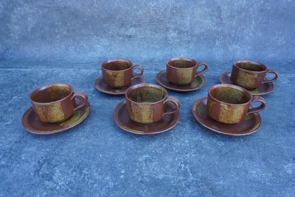 Roan Iron Mountain Stoneware Mug & Saucer. CA2057