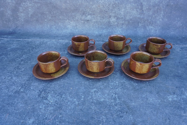 Roan Iron Mountain Stoneware Mug & Saucer. CA2057