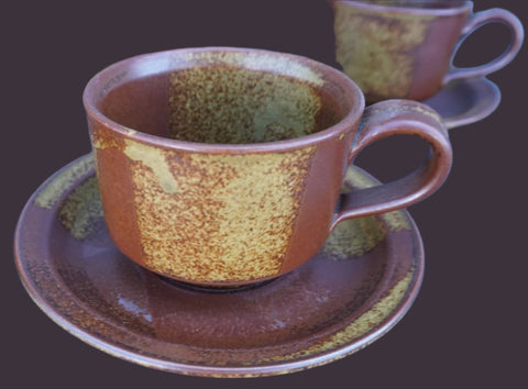 Roan Iron Mountain Stoneware Mug & Saucer. CA2057